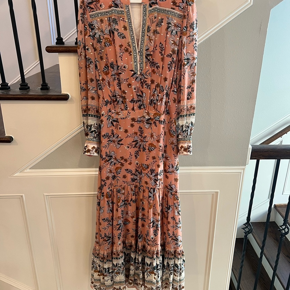 Veronica Beard Floral Long Sleeve Dress